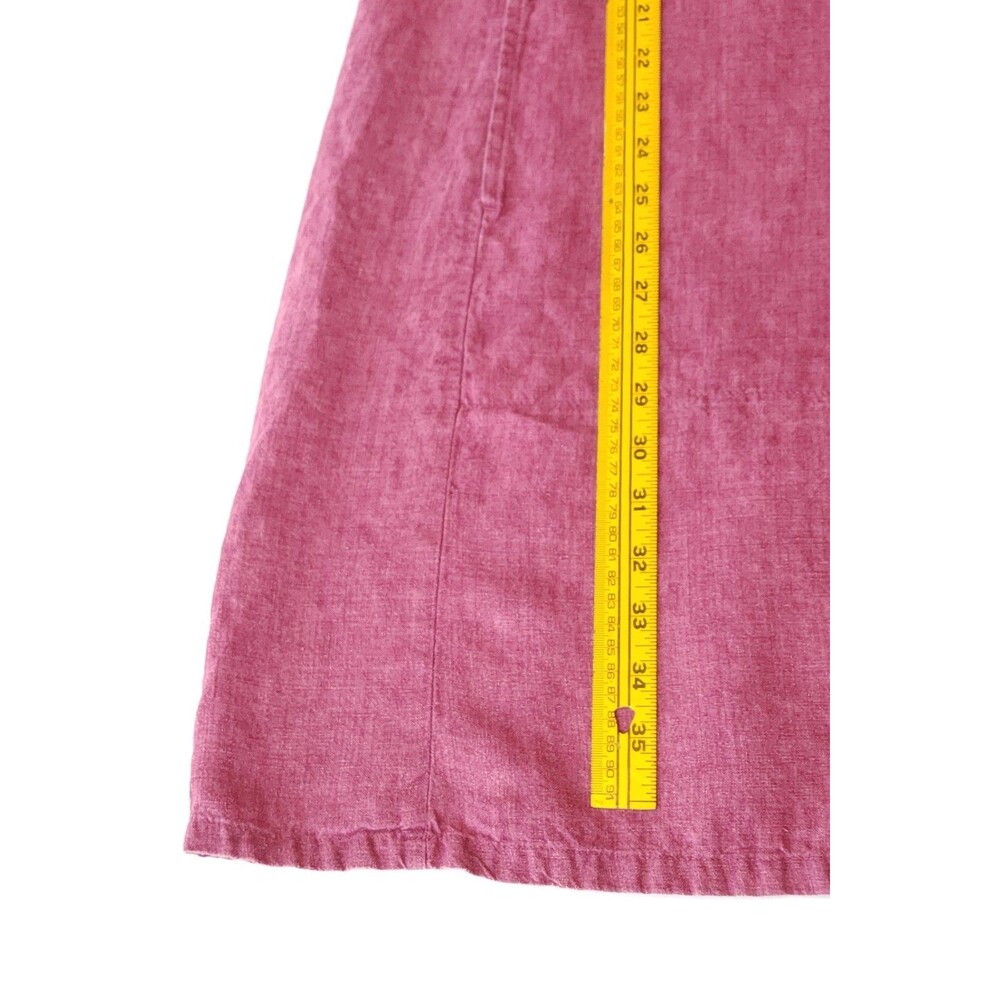 EILEEN FISHER Organic Linen Delave Shirtdress in Berry Pink Comfy Casual - 1X - Picture 7 of 10